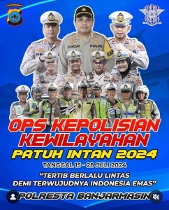 Polresta Banjarmasin Akan Gelar Operasi Patuh Intan 2024 15 Sampai 28 Juli 2024