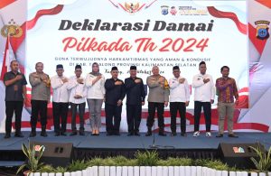 Polda Kalsel Gelar Deklarasi Pilkada Damai Kabupaten Tabalong 2024